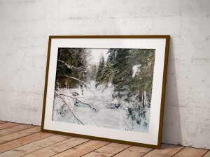 Foto: »Winterlandschaft - No.3« (butlaix look), 100 x 70 cm Fotodruck an Wand